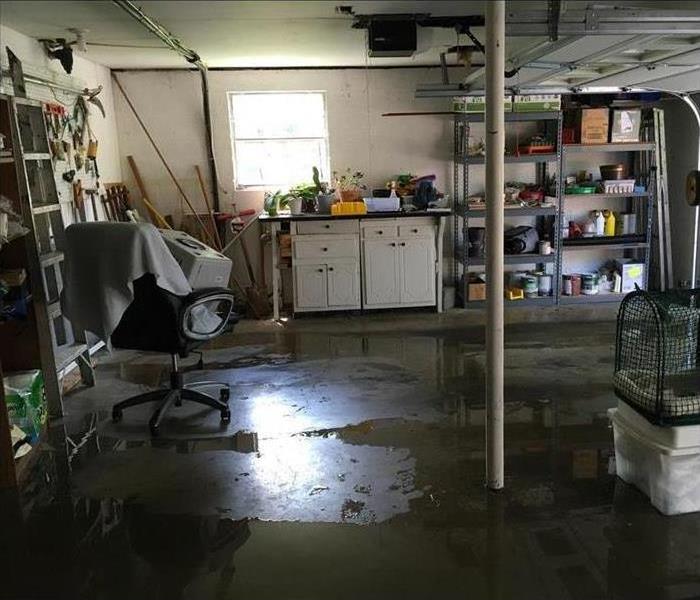 Basement damaged by floodwater